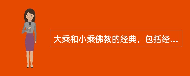 大乘和小乘佛教的经典，包括经、律、论三藏，其中释迦牟尼说法的言论汇集称为论藏。（