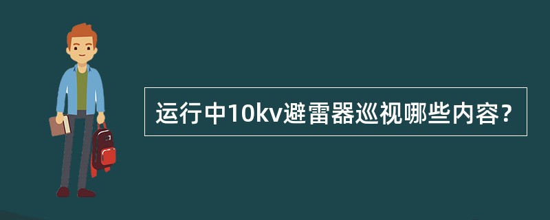 运行中10kv避雷器巡视哪些内容？