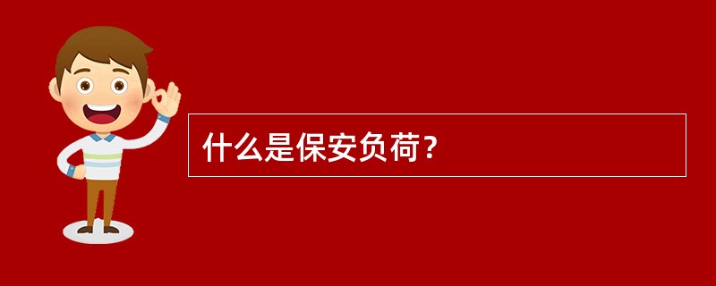 什么是保安负荷？