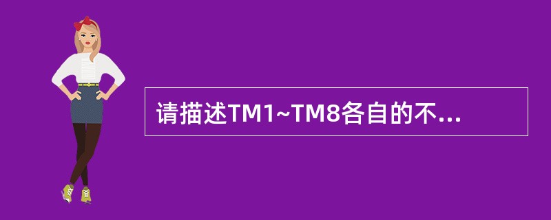 请描述TM1~TM8各自的不同，目前现网主要采用哪种传输模式？