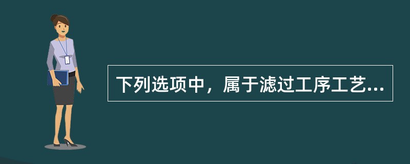 下列选项中，属于滤过工序工艺指标的是（）。