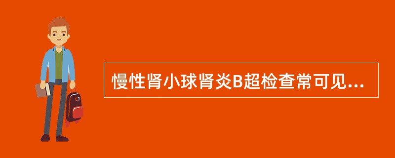 慢性肾小球肾炎B超检查常可见（）。