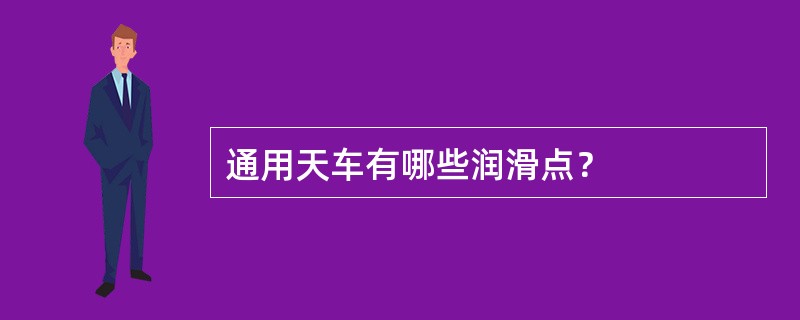 通用天车有哪些润滑点？