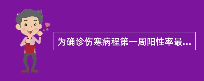 为确诊伤寒病程第一周阳性率最高的检测是（）