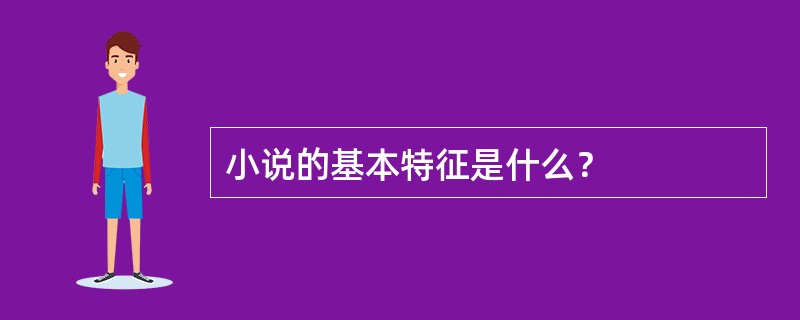 小说的基本特征是什么？