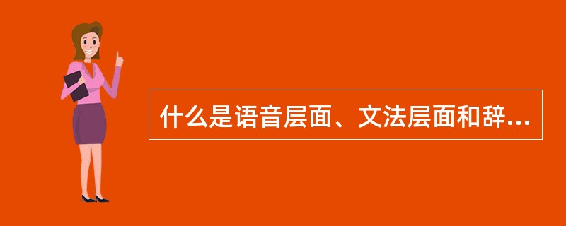 什么是语音层面、文法层面和辞格层面？