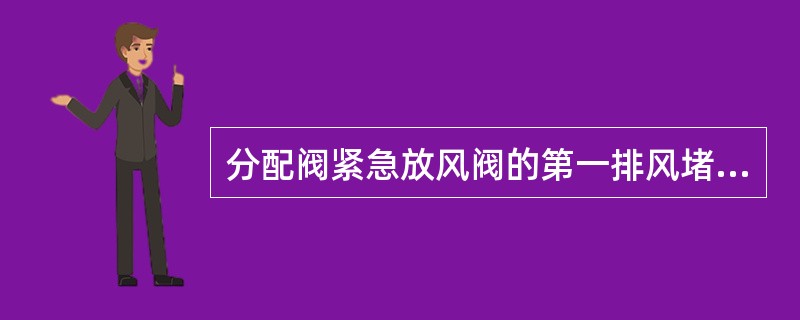 分配阀紧急放风阀的第一排风堵和第二排风堵堵塞时，自阀施行常用制动，机车容易起（）