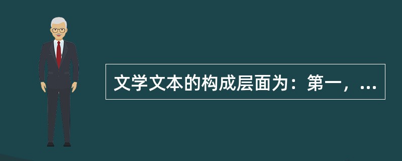 文学文本的构成层面为：第一，（）；第二，形象层；第三，意蕴层；第四余意层；第五，