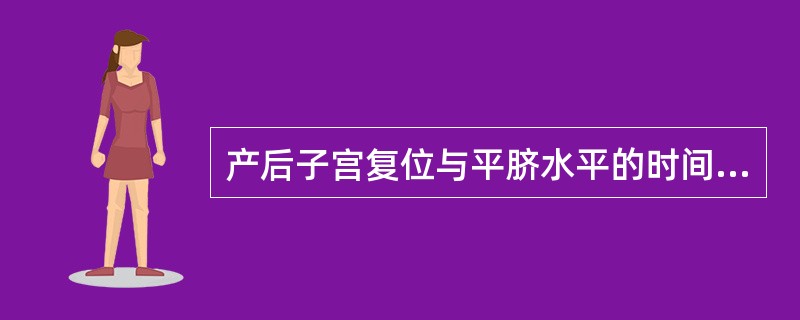 产后子宫复位与平脐水平的时间为（）