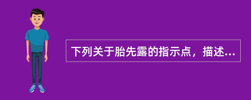 下列关于胎先露的指示点，描述错误的是（）