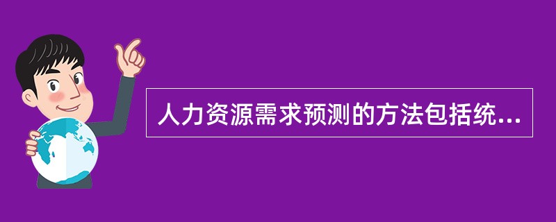 人力资源需求预测的方法包括统计法和推断法。