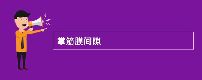 掌筋膜间隙