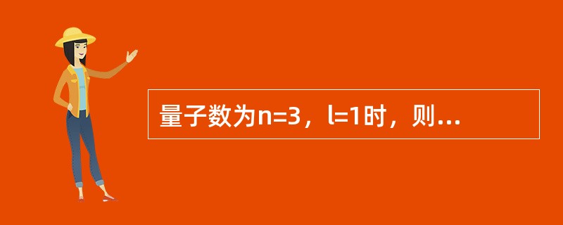 量子数为n=3，l=1时，则该层原子轨道上可允许容纳的最多电子数是（）。