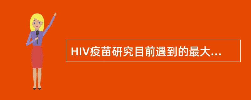 HIV疫苗研究目前遇到的最大问题是