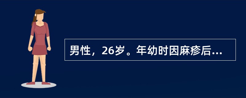 男性，26岁。年幼时因麻疹后咳嗽迁延不愈。近年来频繁发作。3天前感冒后哮喘发作，