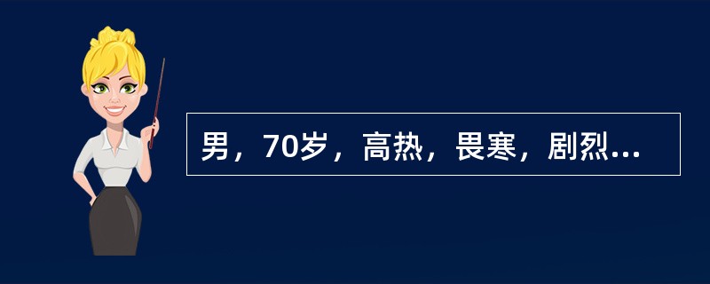 男，70岁，高热，畏寒，剧烈头痛入院，用青霉素无效，发病第5天，除面部外于胸肩等