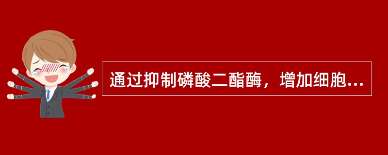 通过抑制磷酸二酯酶，增加细胞内cAMP含量，从而缓解CHF症状的是（）