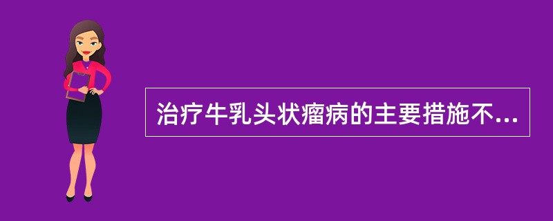 治疗牛乳头状瘤病的主要措施不包括（）