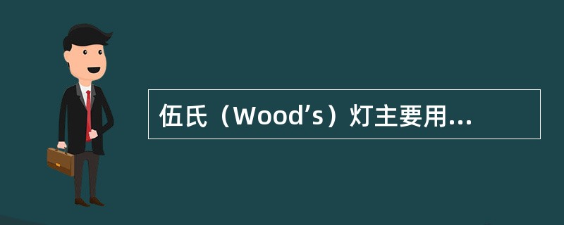 伍氏（Wood’s）灯主要用于检查（）