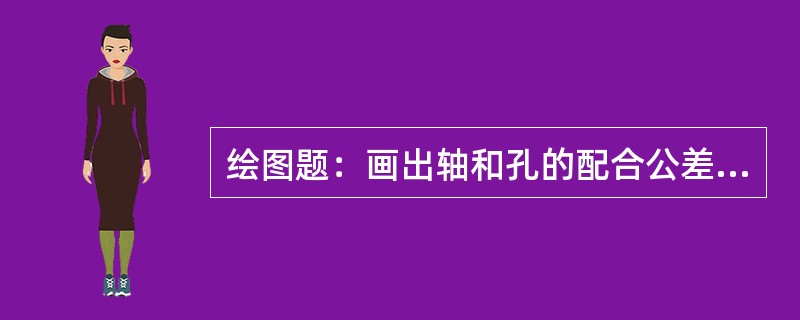绘图题：画出轴和孔的配合公差带图
