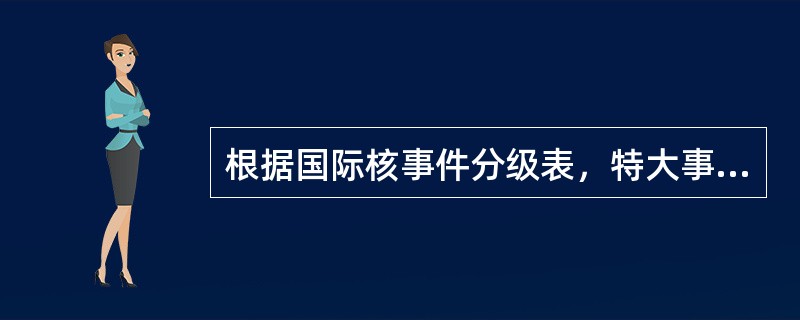 根据国际核事件分级表，特大事故是（）。