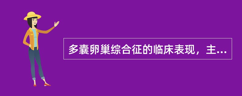 多囊卵巢综合征的临床表现，主要是由体内雄激素过多和持续无排卵所引起。()