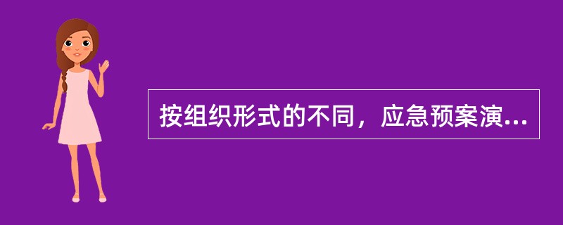 按组织形式的不同，应急预案演练可分为（）。