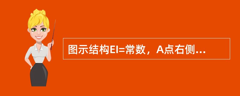 图示结构EI=常数，A点右侧截面的弯矩为：（）