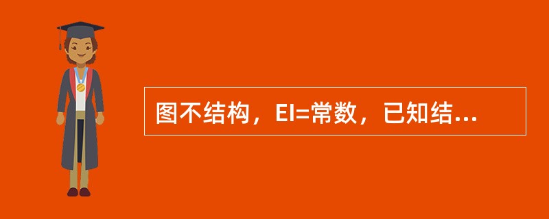 图不结构，EI=常数，已知结点C的水平线位移为ACH=7ql4／184EI（&r