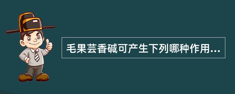 毛果芸香碱可产生下列哪种作用（）