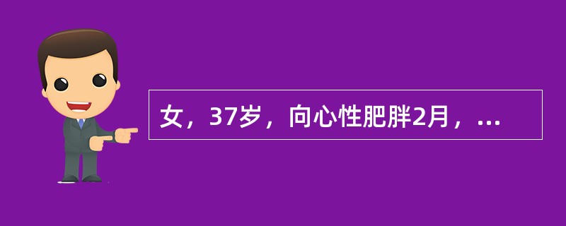 女，37岁，向心性肥胖2月，结合图像，最可能的诊断是（）