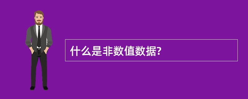 什么是非数值数据?