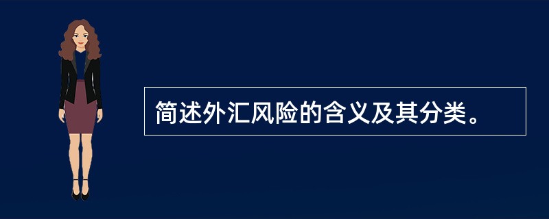 简述外汇风险的含义及其分类。