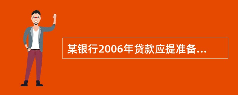 某银行2006年贷款应提准备为110亿元,贷款损失准备充足率为80%.则贷款实际