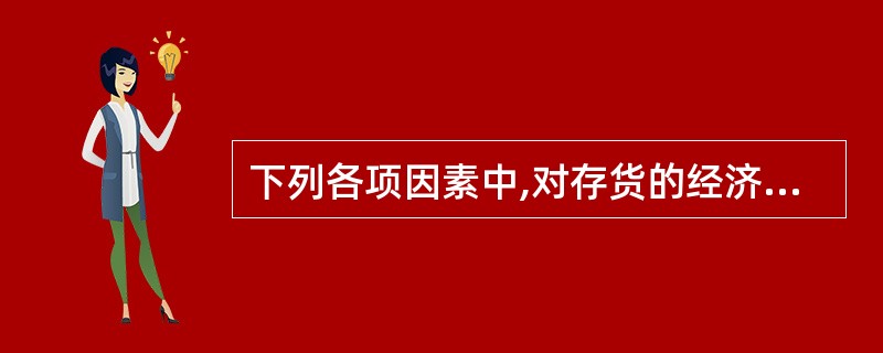 下列各项因素中,对存货的经济订货批量没有影响的有( )A、订货提前期 B、送货期