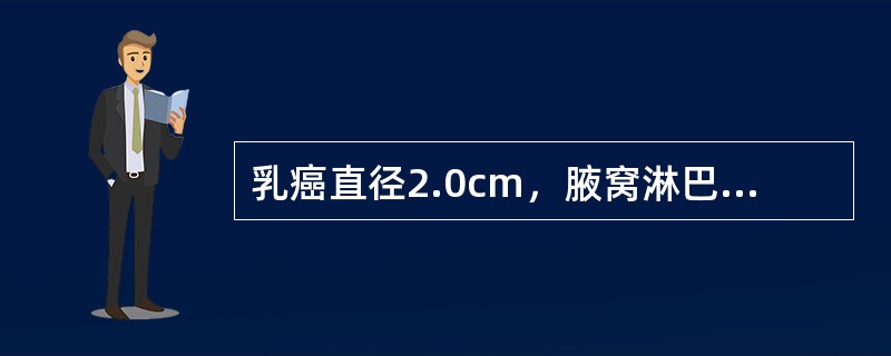 乳癌直径2.0cm，腋窝淋巴结无转移，雌、孕激素受体阳性。治疗方案宜选择