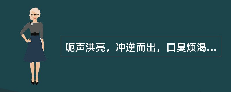 呃声洪亮，冲逆而出，口臭烦渴属( )。