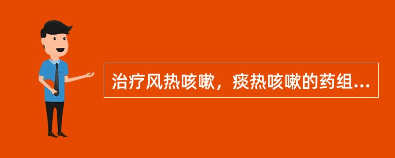 治疗风热咳嗽，痰热咳嗽的药组是A、前胡、浙贝母B、瓜蒌、天竺黄C、竹茹、桔梗D、