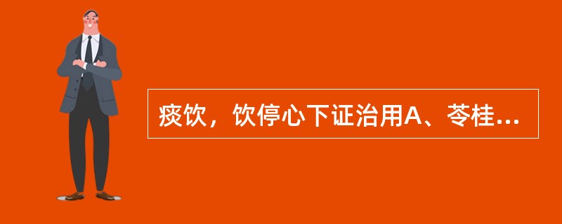 痰饮，饮停心下证治用A、苓桂术甘汤B、肾气丸C、五苓散D、十枣汤E、小半夏汤 -