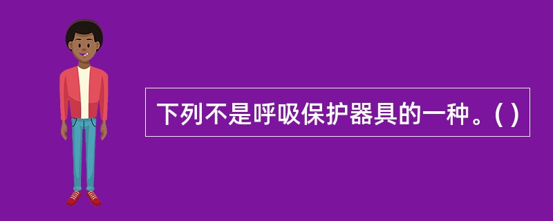 下列不是呼吸保护器具的一种。( )