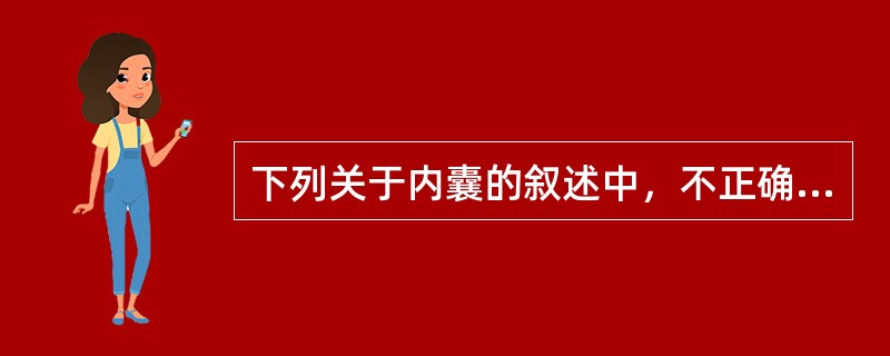 下列关于内囊的叙述中，不正确的是A、内囊位于丘脑、尾状核和豆状核之间B、经内囊前