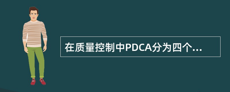 在质量控制中PDCA分为四个阶段，除外( )。A、计划B、执行C、小结D、检查E