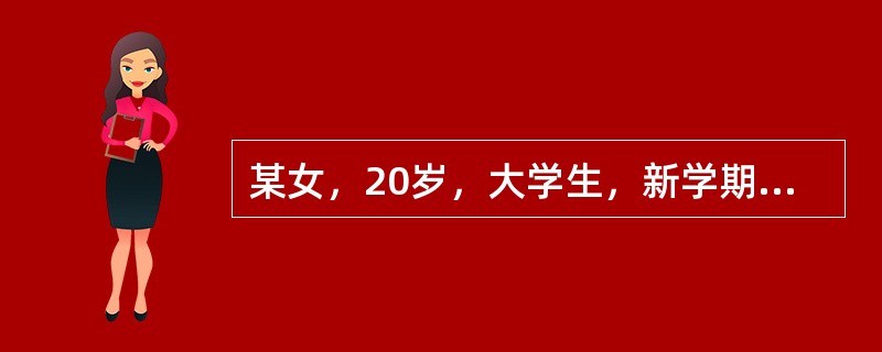 某女，20岁，大学生，新学期开始后被同学发现其过分地爱说话，上课时喋喋不休，下课