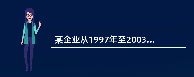 某企业从1997年至2003年的盈亏分别如下:亏损80万元、盈利10万元、亏损3