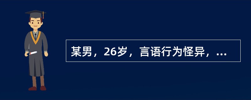 某男，26岁，言语行为怪异，凭空闻声，疑人议论称人害1年，其最可能的诊断是( )