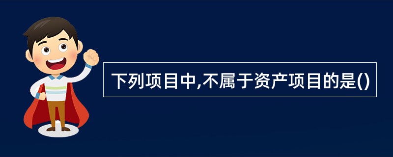 下列项目中,不属于资产项目的是()