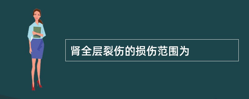 肾全层裂伤的损伤范围为