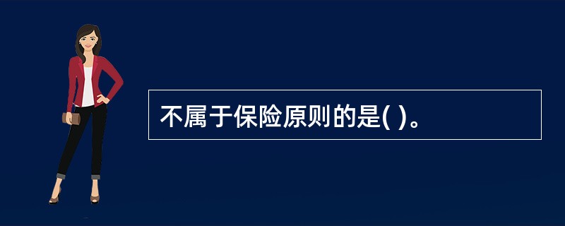 不属于保险原则的是( )。