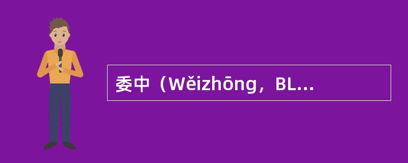 委中（Wěizhōng，BL40）足太阳膀胱经；合穴；膀胱下合穴