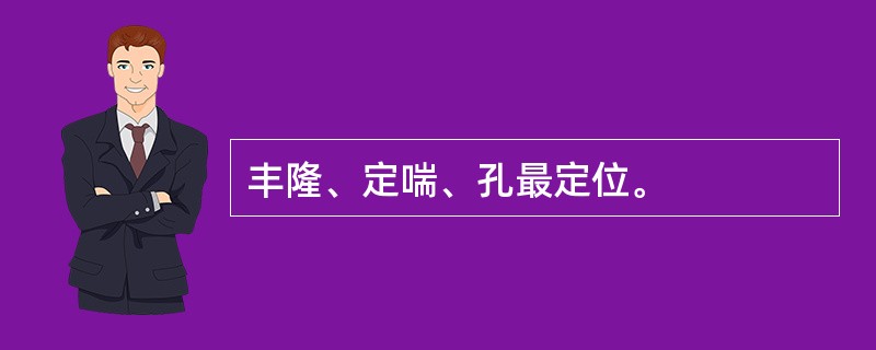 丰隆、定喘、孔最定位。